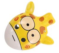 Parliky Ceramic Ocarina 6-hole Ac Key Giraffe Design Musical Toy for Kids Beginners Educational Yellow Animal Ornament for Early Music Learning