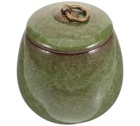 Parliky Ceramic Pet Urn Small Ashes Container for Cats and Dogs Cremation Urns for Burial Memorial Light Green for Home Display
