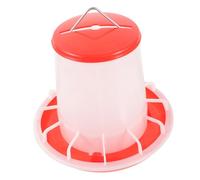 Parliky Chicken Feeder Poultry Feeder Automatic Plastic Feed Container 3kg Capacity with Lid Thick Anti-spill Trough for Chickens and Small Birds Farming Supplies