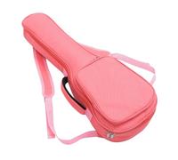 Parliky Children's Ukulele Bag with Adjustable Shoulder Strap, Portable Oxford Cloth and Lining, Comfortable Backpack for 26/27 Inch Concert Ukulele in Pink