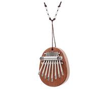 Parliky Childrens Wood Thumb Piano 8 Sound Mini Kalimba Lanyard Portable Musical Instrument Hanging Toy Birthday Boys and Girls and Adults Beginners