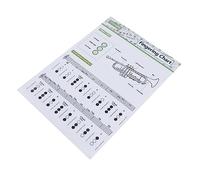 Parliky Chord Tab Fingering Chart for Trumpet Chord Chart Professional Trumpet Beginner Students Small Coated for Learning Reference Random Color