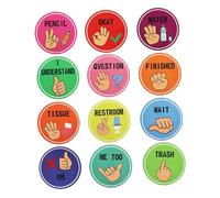Parliky Classroom Hand Signals Posters for Nonverbal Communication Cues Visual Seat Signal Display for Elementary School and Kindergarten Reusable Educational Decor to Enhance Student