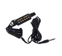 Parliky Clip Low Noise Acoustic Guitar Soundhole Pickup Transducer with Tone Volume Control Durable Design for Classic Guitars Black