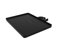 Parliky Clip-on Microphone Stand Tray Black Abs and Metal Material with Adjustable Height Thickened Design with Higher Edges for Secure Gadget Holding on Music and Microphone Stands