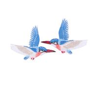 Parliky Clothes Patches DIY Embroidered Flying Birds Applique for Jackets Bags Rayon Material with Strong Heat-Activated Adhesive Repair and Decorate Clothes Easily