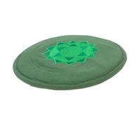 Parliky Compact Lightweight Buddhist Sound Bowl Mat Cushion Made of Cotton and Polyester with Simple Design, for Meditation and Religious Practices, Green Rounded Cushion Pad for Buddha