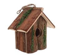 Parliky Cottage Style Outdoor Hummingbird House Decorative Wooden Hanging Birdhouse for Garden Patio and Outdoor Aesthetics Safe Habitat for Birds Easy Installation Natural Design