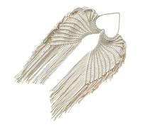 Parliky Cotton Angel Wing Wall Hanging Macrame Tapestry Beige