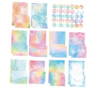 Parliky Creative Decorative Letter Paper Envelope Set Watercolor Writing Stationery Kit with Stickers for Letters Poems Notes Invitations and Calligraphy Practice