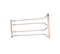 Parliky Creative Double Row Hanging Red Wine Glass Rack Upside Down Cup Holder Sturdy Stainless Steel Glass Cup Storage for Kitchen Bar Home