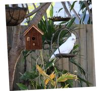 Parliky Creative Wooden Bird House Small Hanging Nesting Box for Garden Outdoor Decor Shelter Attracting Small Birds Backyard Hideaway for Birdwatching and Nature Lovers