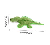 Parliky Crocodile Shaped Dog Chew for Teeth Cleaning Plush Pet Molar Plaything with Squeaky Sound Large for Puppy Teething and Oral