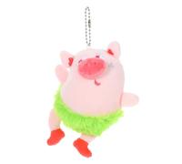 Parliky Cute Plush Pig Pendant Keychain Soft Hanging Decor for Backpack Purse Wallet Lifelike Cartoon Pig Easy to Attach Accessories