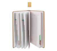 Parliky Daily Planner Notebook Hard Cover Professional Organizer Book Month Weekly Monthly Calendar for Students Entrepreneurs Study Habit Tracker Gold