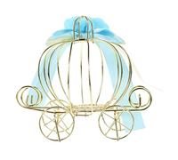 Parliky Decorative Pumpkin Cart Candy Box Halloween Party Favor Box Hallow-out Design Visible Sweets Unique Wedding and Birthday Celebration Favor Packaging