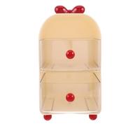 Parliky Desktop Storage Box with Multi-layer Drawers, Milk White Plastic Desk Organizer for Office, Desktop Storage and Drawer Pen Holder Organizer for Stationery and Makeup