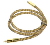 Parliky Digital Optical Audio Cable Fiber Cable with Golden Square Head Scratch-proof Nylon and Pvc Material Physical Insulation Layer Transmission Frequency to 250mb/s for Home Theater