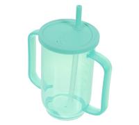 Parliky Disabled Patient Drinking Cup for Elderly Unbreakable Spill-Proof Water Cup with Straw Leak-Resistant Maternity and Patient Care