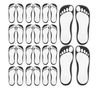 Parliky Disposable to Avoid Outdoor UV Rays 25 Pairs Tanning Feet Pads with High Adhesion Stick-on Tanning Soles Made of Black and White Cardboard for Daily Use and Home Use