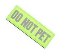Parliky Do Not Pet Service Dog Patch with Reflective Material for Harness Vest Collar Leash Wrap Professional Training Hook and Loop Tape for Enhanced Night Visibility and Safety