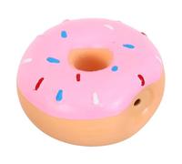 Parliky Donut-shaped Talking Toy for Dogs Tough Flexible Latex Chew Toy Interactive Play for Medium Puppies Squeaky Stimulation Dog