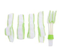 Parliky Double Headed Microfiber Air Vent Brush for Car Keyboard Window Blinds Cleaning Remover with Reusable Sleeves for Grooves and Shutter Dust Removal