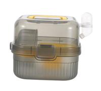 Parliky Double-layer Small Pet Carrier Cage with Ergonomic Handle Abs Portable Travel Box for Hamsters Guinea Pigs Ferrets Secure Spacious Chinchilla Carrying Case for Daily Commutes and