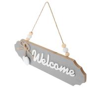 Parliky Double Sided Wooden Welcome Sign for Home and Shop Vintage Hanging Door Tag Pendant Rustic Wall Decoration for Front Porch Cafe Office and Farmhouse Decor Grey Finish