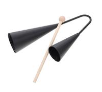 Parliky Double Trumpet Instrument with Traditional Latin Bell 2 Tone Bell Samba Percussion Wood Stick for Boys and Girls