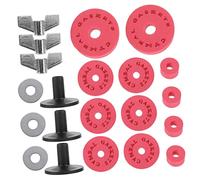 Parliky Drum EVA Cotton Pads Kit Red Protective Cymbal Clutch Sleeves Collision Drum Accessories for Enhanced Sound Quality and Easy Storage