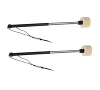 Parliky Drum Mallets Percussion Instrument Accessory for Professionals and Sturdy Stainless Steel with Felt Head and Abs Handle, Gentle Tone for Improving Sense of Rhythm and Children