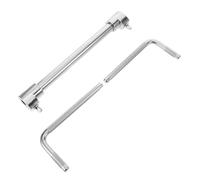 Parliky Dual Rod Drum Cowbell Mounting Clamps Arm with Quick Release Extension, Adjustable Height and Angle Jazz Drum Percussion Holder Compatible with Most Drum Sets for Tambourines and Jam Blocks