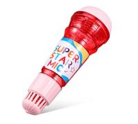 Parliky Echo Microphone for Lightweight Plastic Play Microphone with Soft Echo Sound for Singing Speech Therapy and Party Fun with Stickers