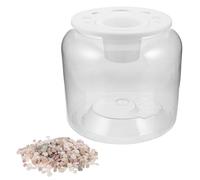 Parliky Ecological Breeding Tank for Water Turtle Portable Plastic Turtle Fish Tank Cover Reptile Terrarium for Pet Observation