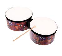 Parliky Educational Bongos Drums and Drumsticks Beginner Percussion Instrument for Ages Stable Drumhead with Clear Sound for Music Learning and Rhythm Development