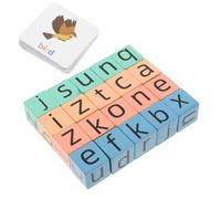 Parliky Educational Flash Cards Word Spelling Game for Preschool Learning Alphabet Matching Game with Childsafe Solid Wood Blocks Interactive for Early Language Development