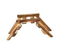 Parliky Educational Hamster Ladder Bridge Toy Wooden Mouse Climbing Bridge for Pet Playtime