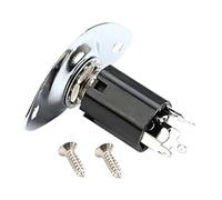 Parliky Electric Guitar End Pin Jack Socket, Metal Output Plate, Noise-free, Easy Fit Accessory for Guitar Hardware and Pickup Connection, British Market