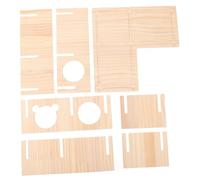 Parliky Elegant Wooden House Arched Doors Hideaway for Hamster Guinea Pig Chinchilla Pet Nest Safe Comfortable