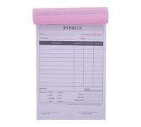 Parliky English Receipt Book with 2 Part Invoice Forms for Financial Records, Transport-Ready Quality Paper, 100 Pages Per Book, for Small Business Purchase and Order Management