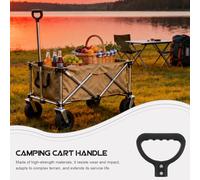 Parliky Ergonomic Plastic Trolley Handle Replacement for Camping Wagon and Garden Cart Folding Cart Grip with Flat Hole Pull Rod for Easy Steering and Swift Maintenance