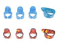 Parliky Finger Pick Set for Guitar and Banjo Plastic and Celluloid Thumb Index Covers Lightweight Sturdy Smooth Edges to Prevent Finger Injuries