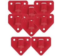 Parliky Fire Extinguisher Mounting Hook Bracket 8 Pcs Heavy Duty Iron Triangle Mount for Garage Workshop Red