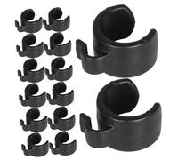 Parliky Flexible Sturdy 25mm Cable Clip Set for Microphone Stand and Tripod Audio Data Cable Holder 25pcs Pole Mount Clips