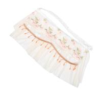 Parliky Floral Lace Tv Protector Cover for 32 Inch Television, Modern Design Beige Cloth and Plastic Material, Protecting Tv Screen and Keeping Neat for Indoor Office Use