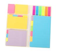 Parliky Fluorescent Multi-color Sticky Memo Pads Self-adhesive Pocket Note Stickers for Office School Home Portable Reminder Pads for To-do Lists and Quick Notes Practical Adhesive
