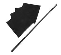 Parliky Flute Cleaning Cloth and Stick for Instrument Care, Universal Flute Maintenance Tools with Black Abs Rod and Fabric Cloth to Remove Dirt and Oil Stains