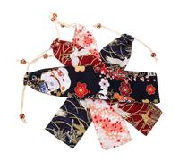 Parliky Folding Hand Fan Pouches Cloth Bags Japanese Style 4pcs Easy to Store and Carry, Suitable for Everyday Use