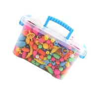 Parliky Funny Plastic Beads for DIY Handmade Beaded Creative Shape Recognition and Logic Development Material for Craft and Social Skills Cultivation Random Color